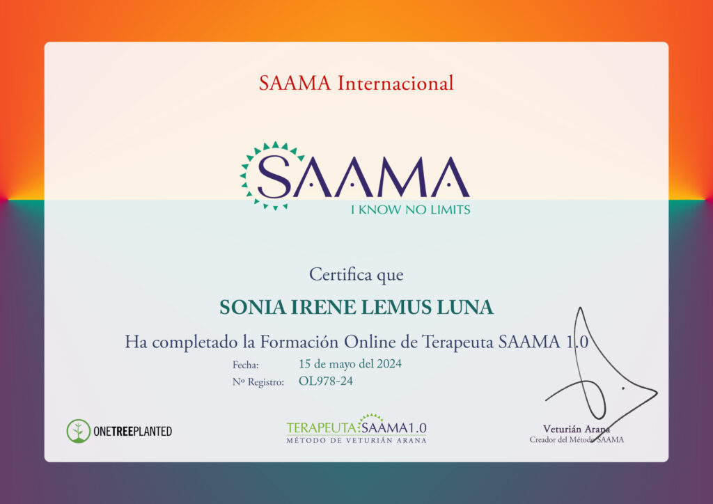 saama 01 Teraputa Certificada